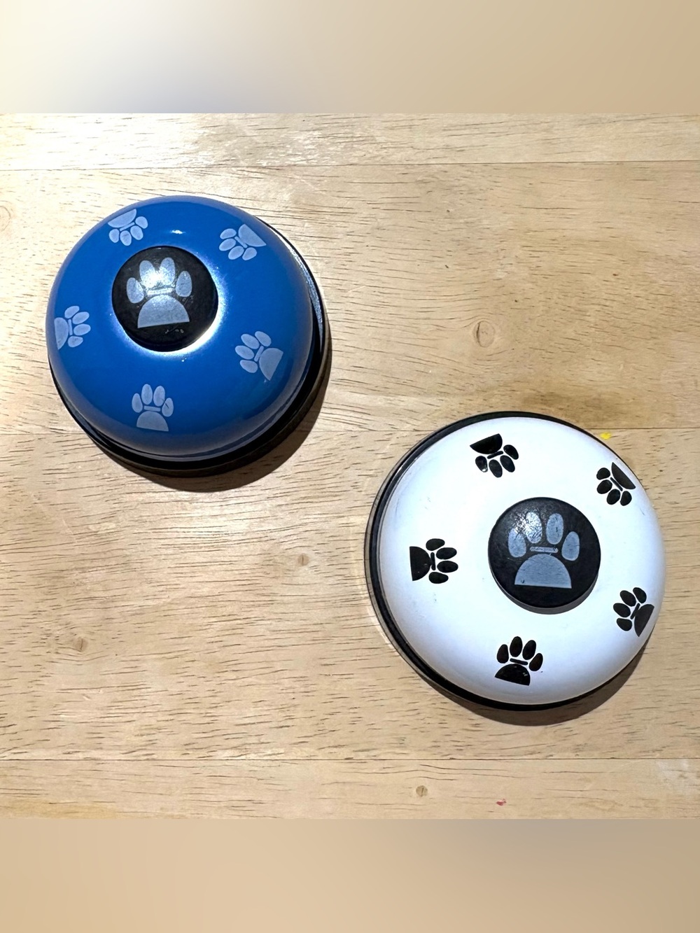 Blue and White Pet Training Bells with Paw Design - Unbranded